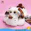 custom plush white lies prone dog toy