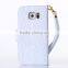 New arrival piriting leather filp case for samsung s6