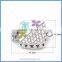 Wholesale Unique Design Zircon Micro Pave Enameled 925 Sterling Silver Square Box Clasps For Pearl Gemstone Jewelry SC-BC212