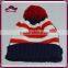 Good Quality Stars Jacquard Kintted Hats, Custom Beanie Hat With Top Ball