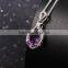 hot sale jewellery set 925 sterling silver 18K gold plated precious natural Garnet Topaz amethyst Pendant necklace