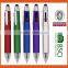 Two Colors Metallic Ball Pen,touch Stylus Pen,metallic Ball Pen