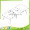 Simple Design Rectangle High Top Meeting Table With 10 Seats ZS-H3612