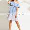 Dresses latest women girl design fashion photos Multicolor Striped Ruffle Off The Shoulder Dress