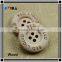 custom logo nature 4 holes wood buttons for garments