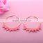 <<<2016 Gold Plated pink color Women Bohemian style beaded circle earring Charms hoop earrings/