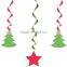 Red & Green Foild Hanging Swirl decoration for Christmas home party