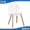 Hot selling plastic chair wood legs durable office chair