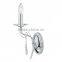 Factory hot sale european style the lighting book vevey polished chrome wall light with faceted crystal droplets