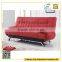 Modern red color one person fabric sofa bed with removable arms for living room