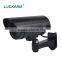 Security black CCTV False Outdoor CCD Camera Red LED Light Bullet proof Dummy Camera