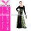 Green Long Sleeve Muslim Evening Gown for women