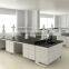 Physics Lab Furniture Type All Steel C-Frame Lab Central Bench with Reagent Shelf