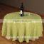 Round red and white grid design table cloths with lace edge