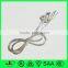 Whole sale India blue 3 pin power plug with round extension cord