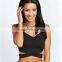 Sexy Celebrity Women Bralette Caged Cut Out No Padded Bra Bralet Crop Top Cami Tank