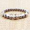 316L Stainless steel charm bead buddha head bracelet buddha bracelet men