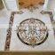 Beautifully Decorated Designed White Marble Inlay Luxurious Floors