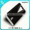 Hot sale LED torch leather cover 2 usb port manual for power bank 12000mah for cell phone