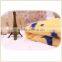 New Pattern Blue and Yellow Moon and Star print Flannel Fleece Blanket Made IN China