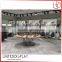 Foshan wooden clothing store furniture metal steel modem table furniture design