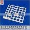 Laser machining holes on ceramic substrate