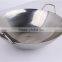 SGS Certificate Best 16 Inch Round Mini Stainless Steel Wok