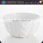 China white embossed ceramic non stick microwavable mixing bowls