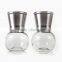 304 stainless steel pepper and salt grinder, Spherical glass spice grinder commercial