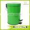 Hot selling colored garbage can pedal bin for 20L