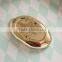 Table top decorative small ceremic golden leaf tray
