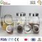 stainless steel covered glass coffee tea sugar canister