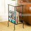 Living room Scrolled Iron and Glass magazine table sofa side table