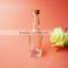 mini long cut flower glass container with wooden cover
