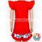 Baseball printed bibs toddler tops boutique ruffle tops for girls
