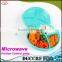 NBRSC New Design Microwave Plastic Food Storage Tray Containers 3 Compartment Divided Plates with Vented Lid