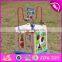 2017 New design children educational mini wooden activity cube for toddlers W11B132