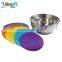 Non Slip Silicone Bottom Stainless Steel Mixing Bowls Set With Lids Kitchen Tools