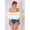 off shoulder white top beach wear sexy top for women summer