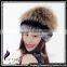 CX-C-244A Ladies Fashion Factory Direct Sale Knitted Rex Rabbit Fur Hat