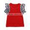 2017 Girl Boutique Clothing t Shirt Baby Flutter Sleeves Shirt Girls Ruffle Shirt