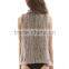 YR505 Wholesale Factory Genuine Rabbit Fur Material Top Quality Fur Vest