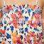 CHEFON Bold floral print long jumpsuit,skinny tie shoulder straps straight neckline detail romper
