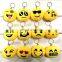 Wholesale yellow emoji plush key chain toys