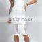 Fantastic White Strappy Lace Cut Out Bustier Women Dress (16110202)