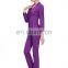 Kangyi Lapel Collar Purple Pant Suit Workwear Long Sleeve Business Office Lady Coat Pant Suit