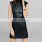 leather mock neck ladies shift dress dress shift black