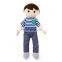 Handsome cloth rag boy doll handmade Custom dress up cartoon soft plush toy stuffed doll