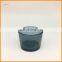 Hot selling creamy white smoky grey glass candle cup