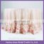 TC146B blush fabric wedding table skirting designs rosette table skirt